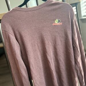 Mossy Oak Waffle Knit Long Sleeve in Maroon